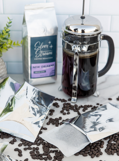 Cold brew steep packs from SilverStream Coffee Roasters