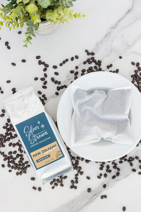 Smooth decaf cold brew coffee made with SilverStream steep packs